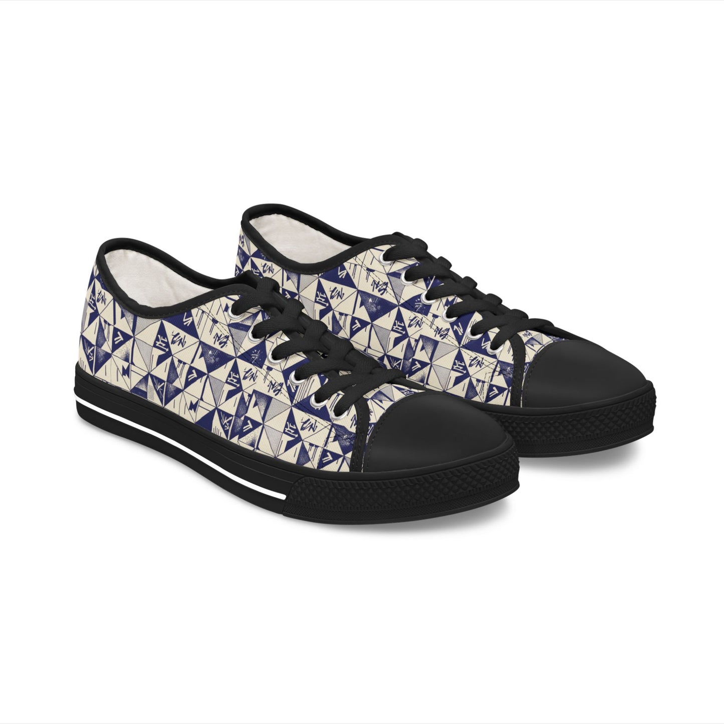 Abstract Graffiti Print Sneakers