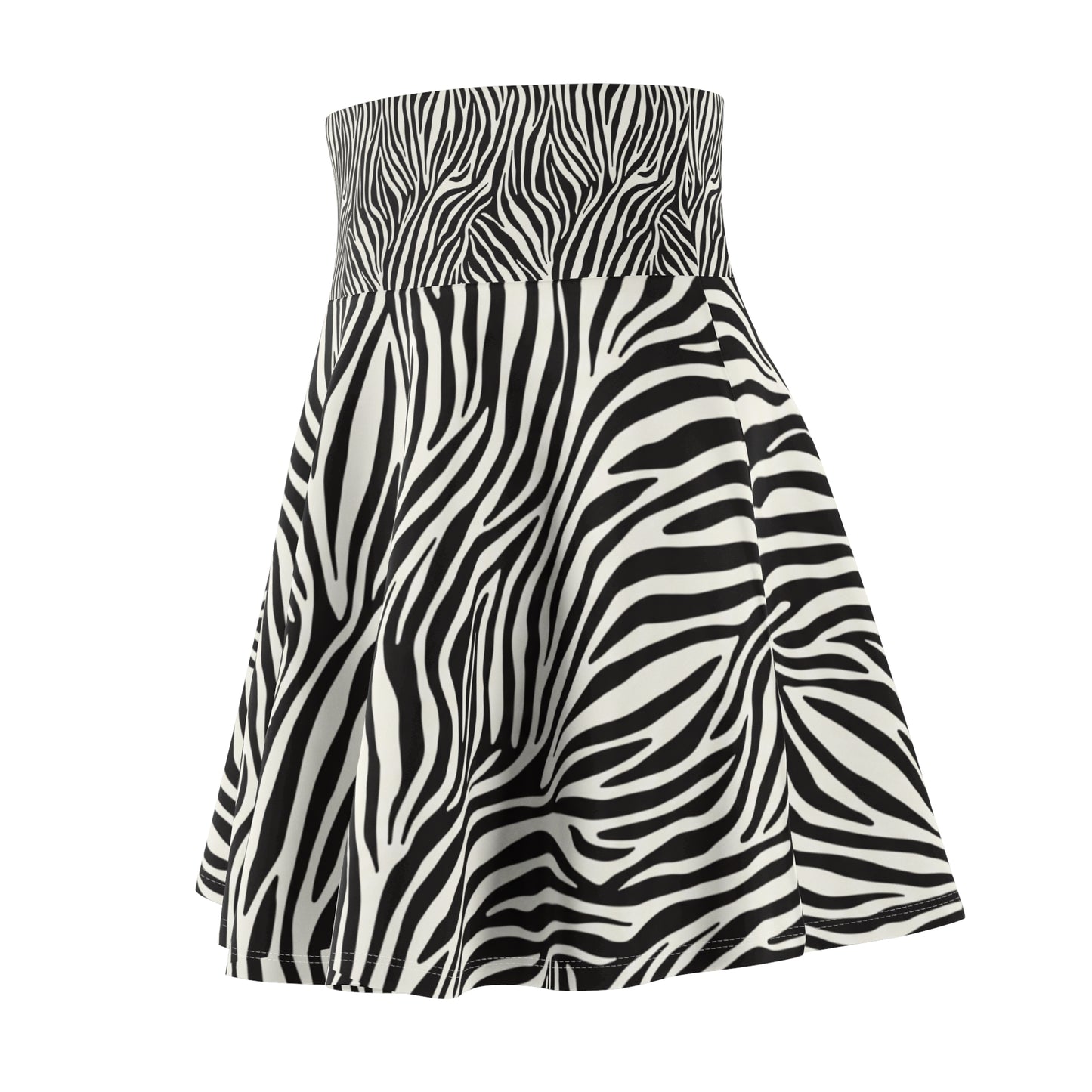 Trendy Zebra Print Skater Skirt, Fashionable Women’s Skirt, Fun Summer Skirt, Casual Outfit Essential, Gift for Her, Unique Style Skirt