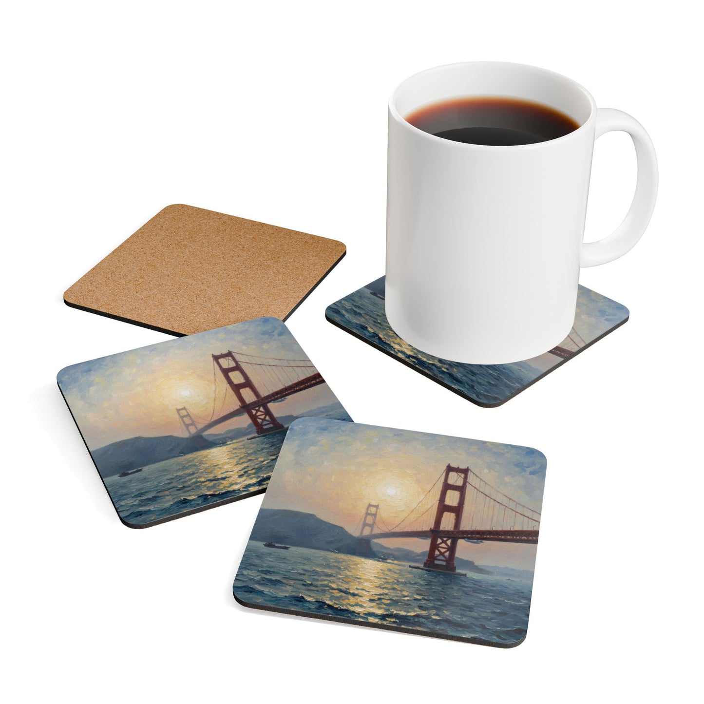 San Francisco - Golden Gate Bridge Coaster set