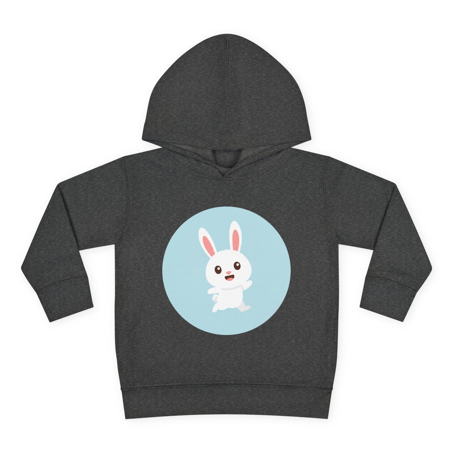 Adorable toddler pullover fleece hoodie with cute bunny design, cozy kids' clothing, spring outfits, Easter gifts, playful apparel
