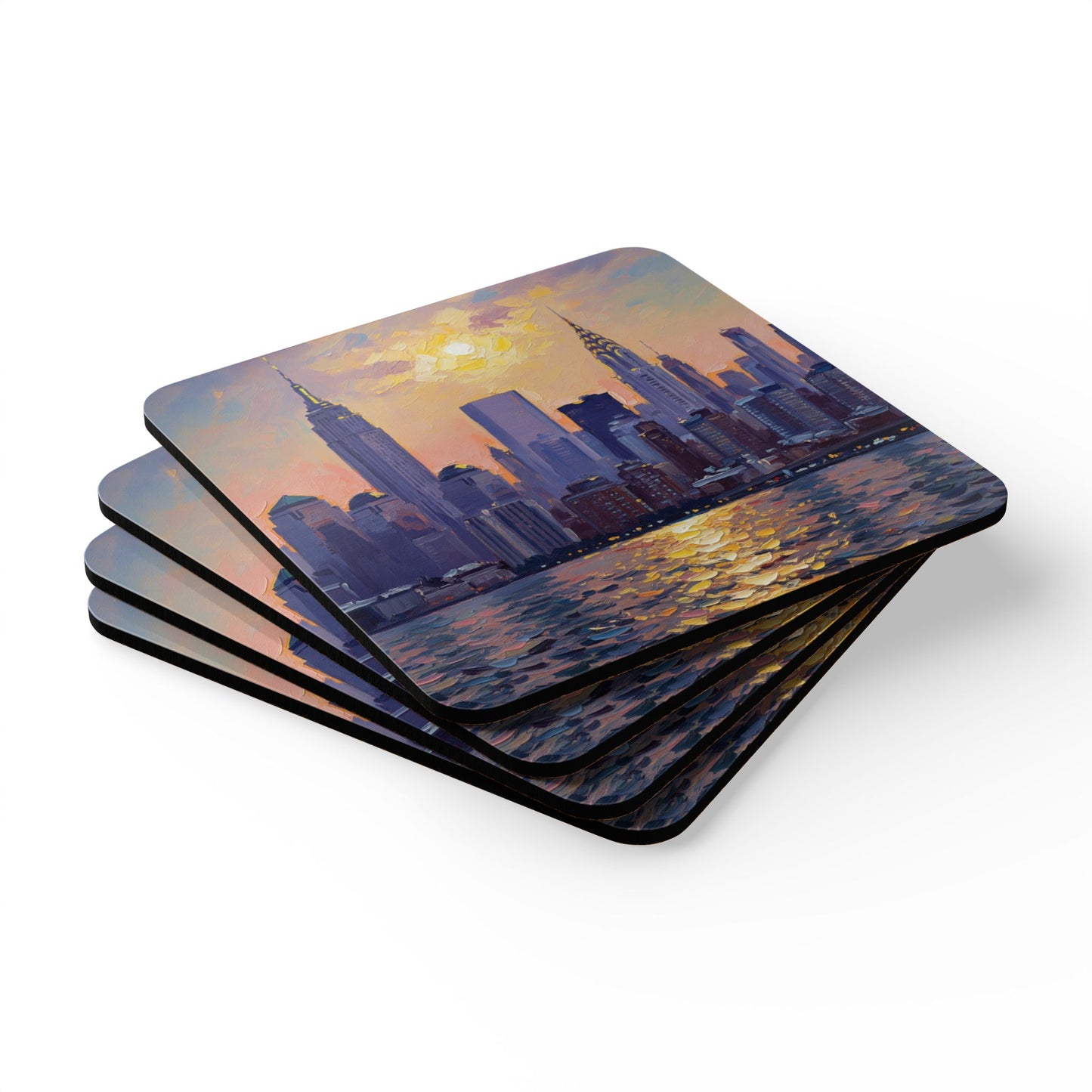 Coaster Set NYC Skyline