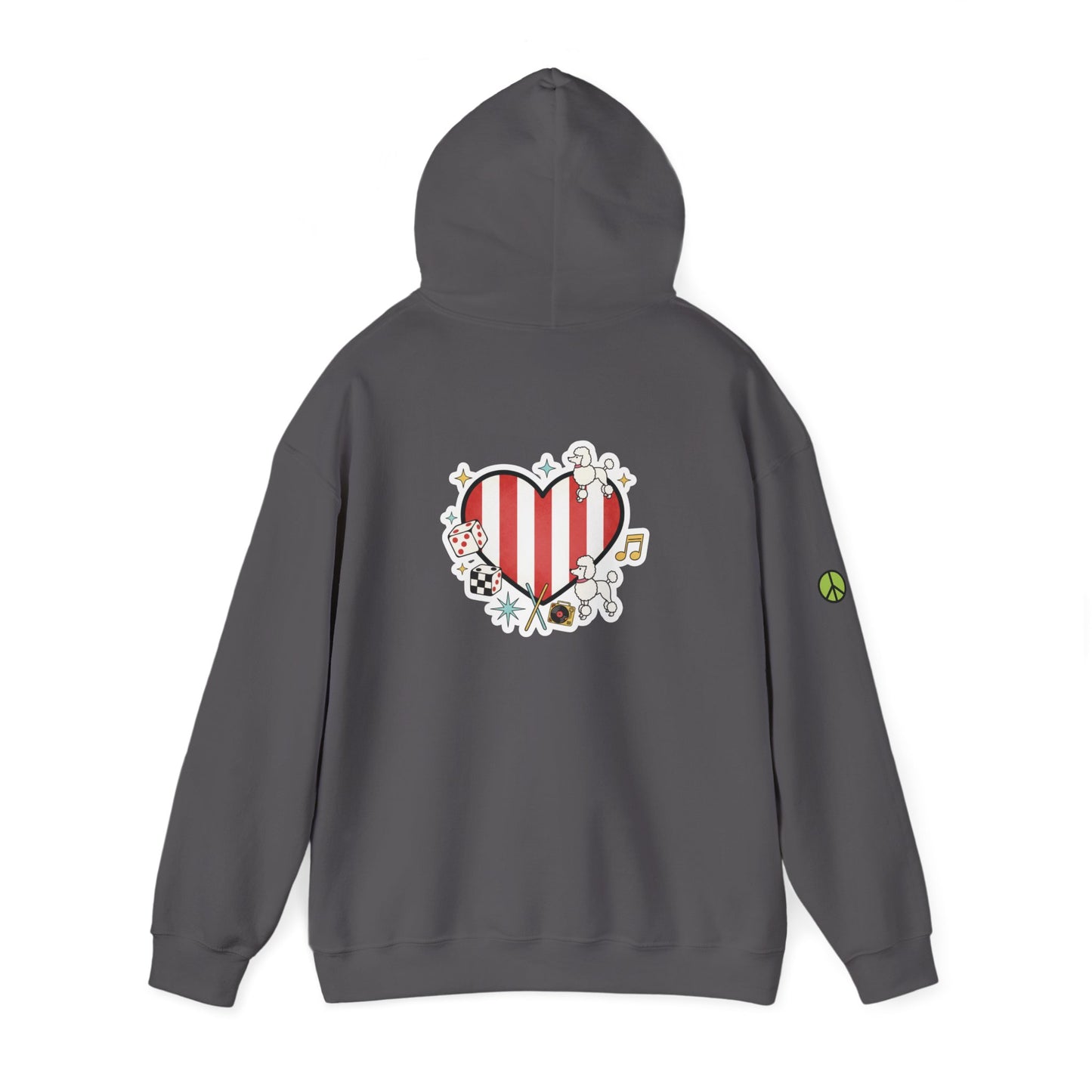 Free Spirit Heart Hoodie, Unisex Cozy Sweatshirt, Comfortable Casual Wear, Perfect for Gifting, Music Lovers, Bohemian Style