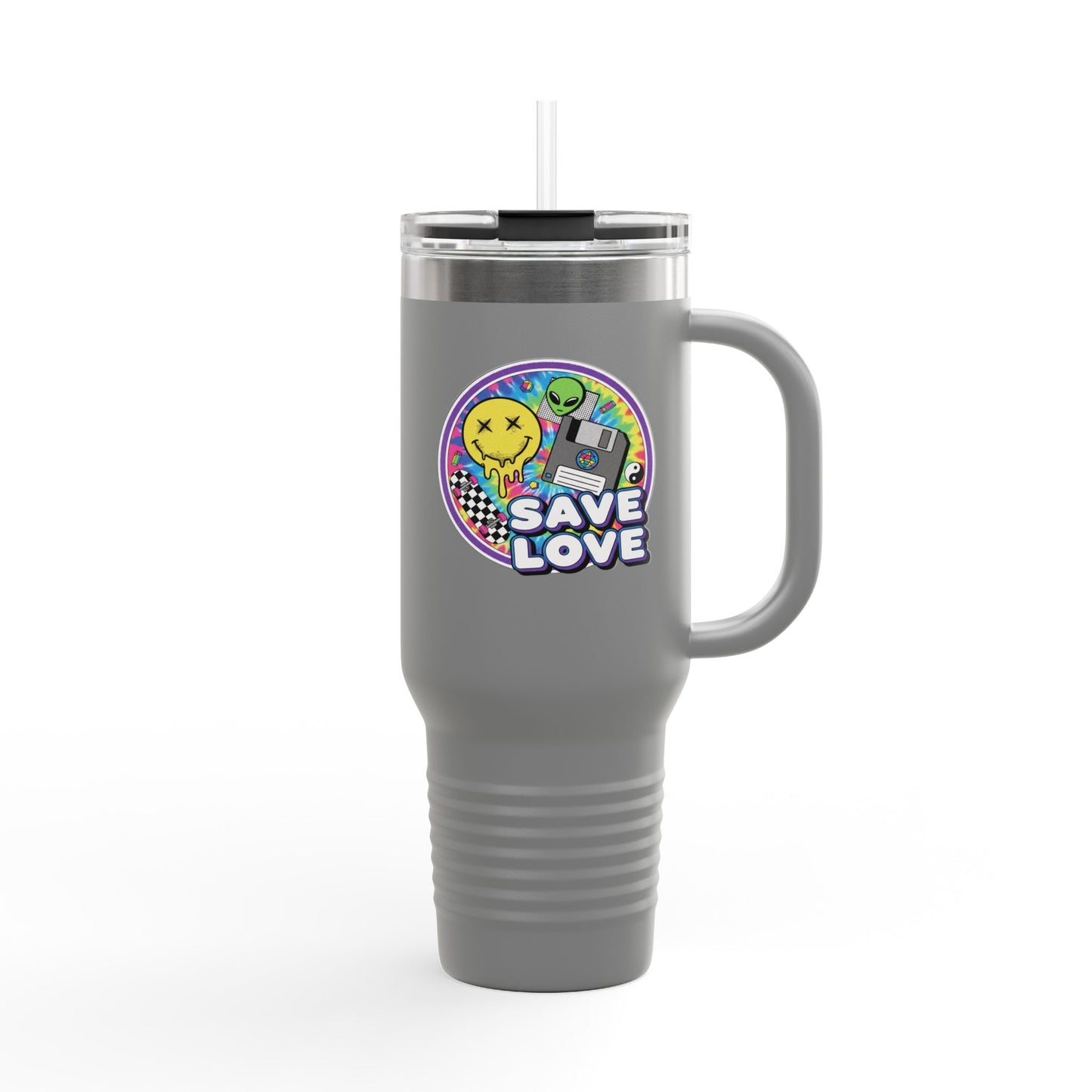 Vibrant Insulated Travel Mug for Coffee Lovers | Perfect for Road Trips, Camping, Gifts, Eco-Friendly