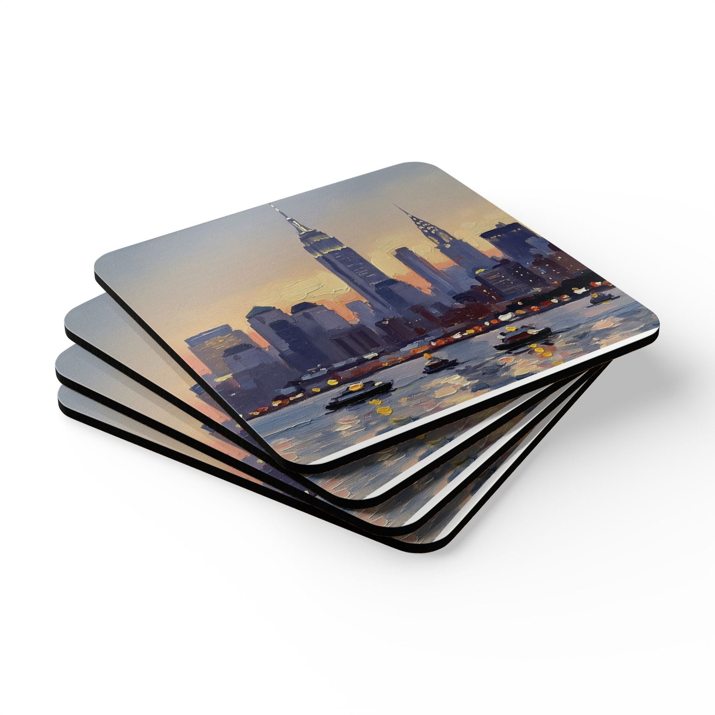 Coaster Set NYC Skyline