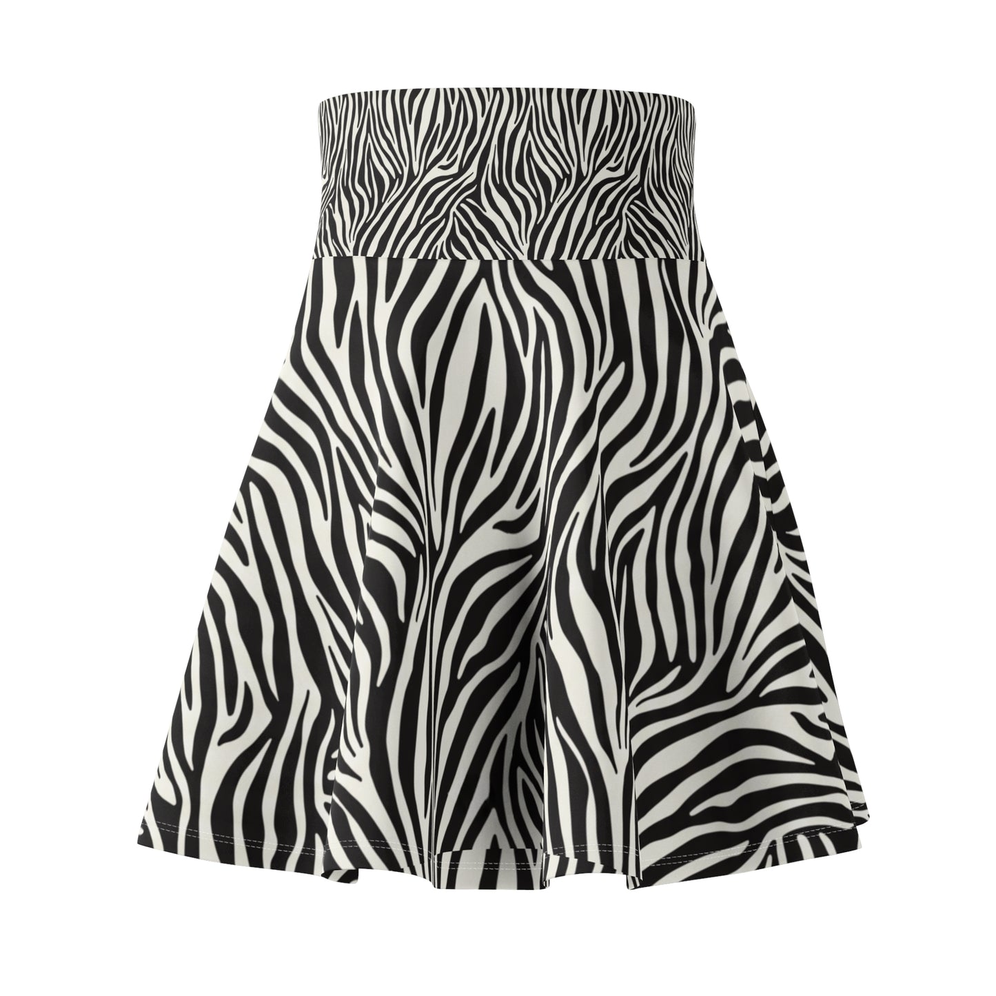 Trendy Zebra Print Skater Skirt, Fashionable Women’s Skirt, Fun Summer Skirt, Casual Outfit Essential, Gift for Her, Unique Style Skirt