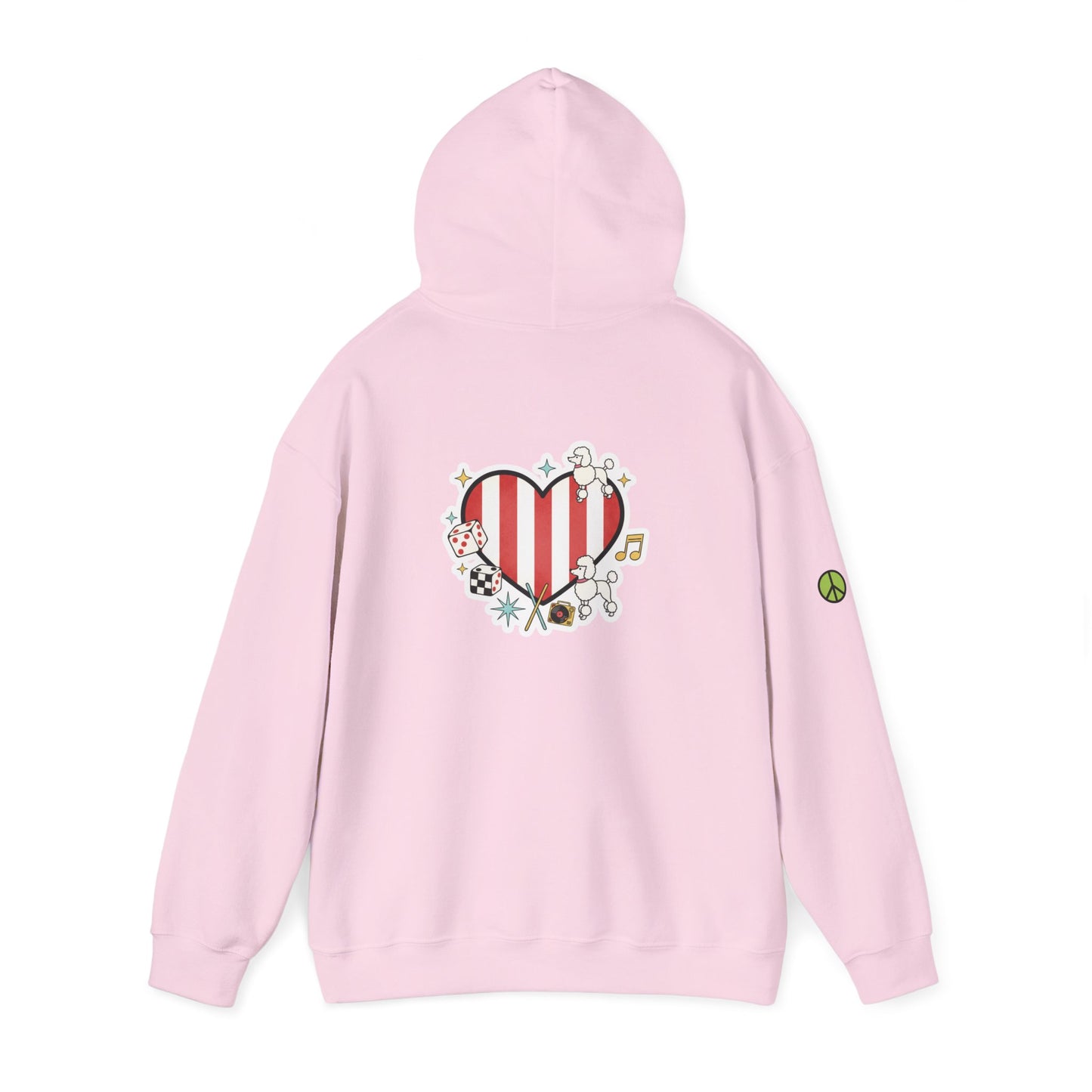 Free Spirit Heart Hoodie, Unisex Cozy Sweatshirt, Comfortable Casual Wear, Perfect for Gifting, Music Lovers, Bohemian Style