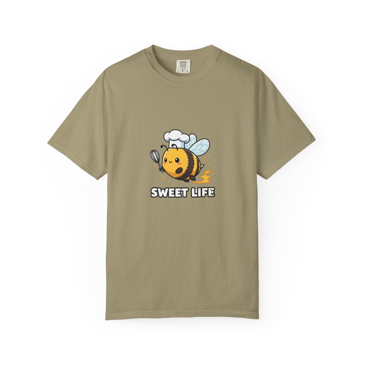 Bee-themed Unisex Garment-Dyed T-shirt, Sweet Life Shirt, Cute Bee Tee, Fun Gift for Beekeepers, Summer Casual Wear