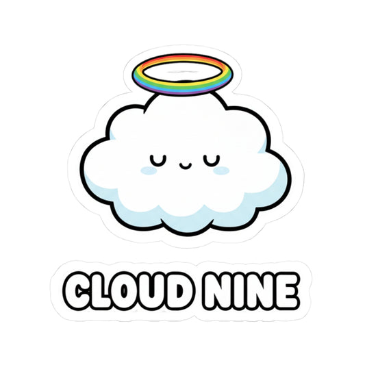Cute Cloud Nine Stickers, Cloud Stickers, Laptop Decor, Journaling, Kawaii Stickers, Gift for Friends, Cheerful Vibe