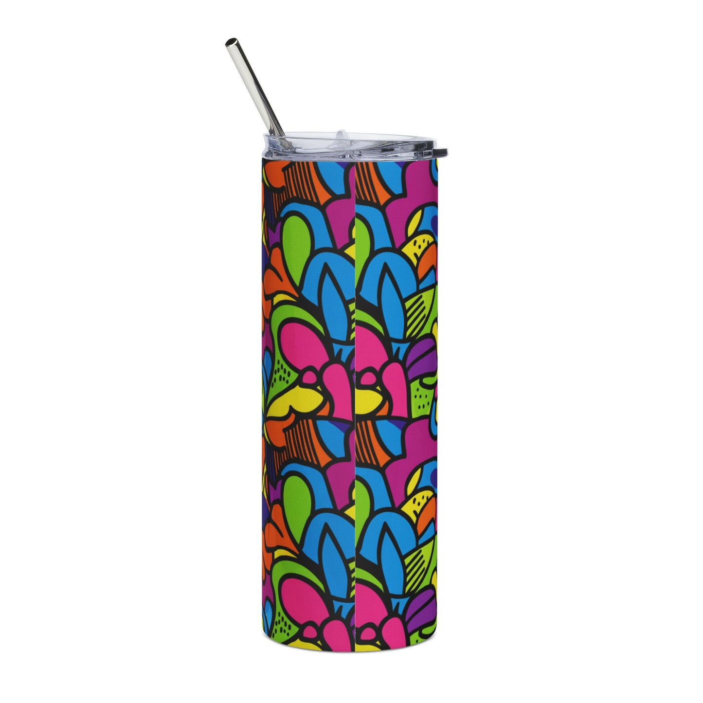 Vibrant Floral Stainless Steel Tumbler, 20oz - Insulated Travel Cup for Drinks, Party Favors, Gifts, Eco-friendly Hydration, Summer [...]