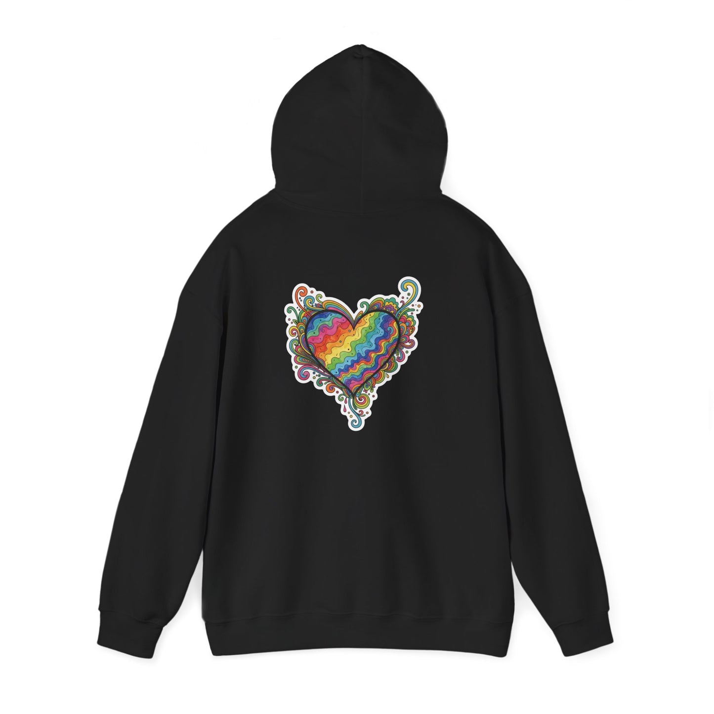 Colorful Love Heart Hooded Sweatshirt - Cozy Unisex Pullover for Valentine's Day, Gift for Friends, Couples Sweatshirt, Casual Wear, [...]