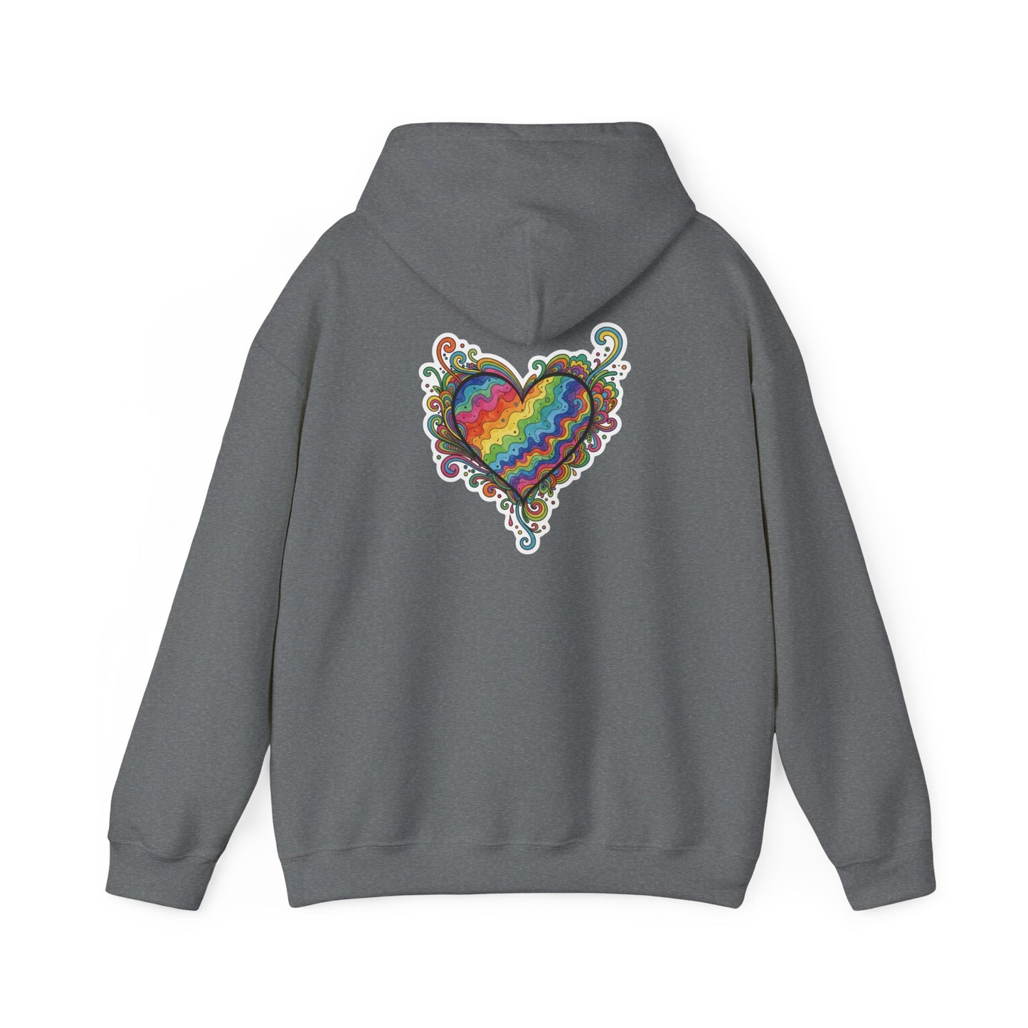 Colorful Love Heart Hooded Sweatshirt - Cozy Unisex Pullover for Valentine's Day, Gift for Friends, Couples Sweatshirt, Casual Wear, [...]