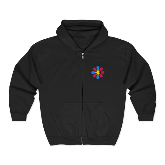 Smiley face Zip-Up Hoodie for Comfort, Unisex Sweater for Casual Style, Perfect Gift, Spring Vibes, Everyday Wear