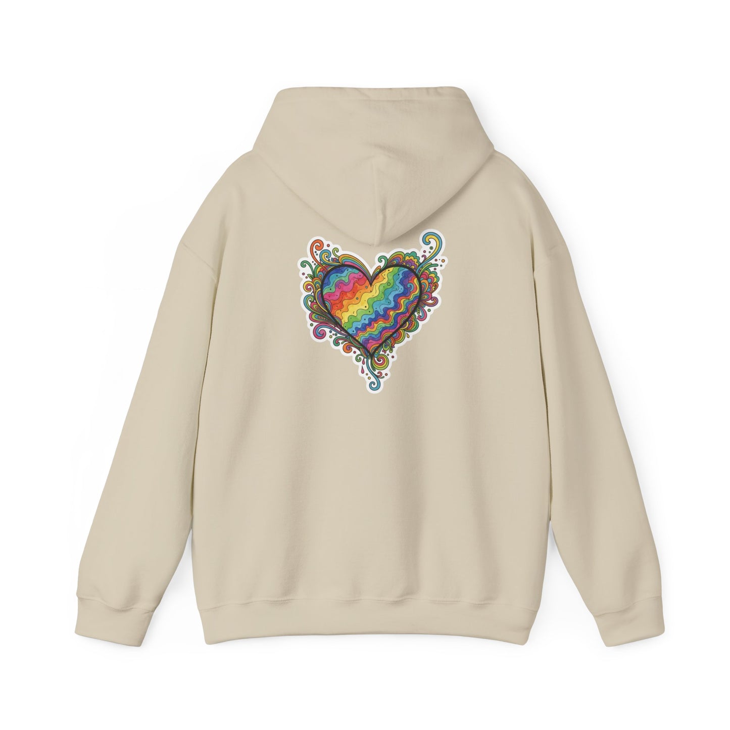 Colorful Love Heart Hooded Sweatshirt - Cozy Unisex Pullover for Valentine's Day, Gift for Friends, Couples Sweatshirt, Casual Wear, [...]