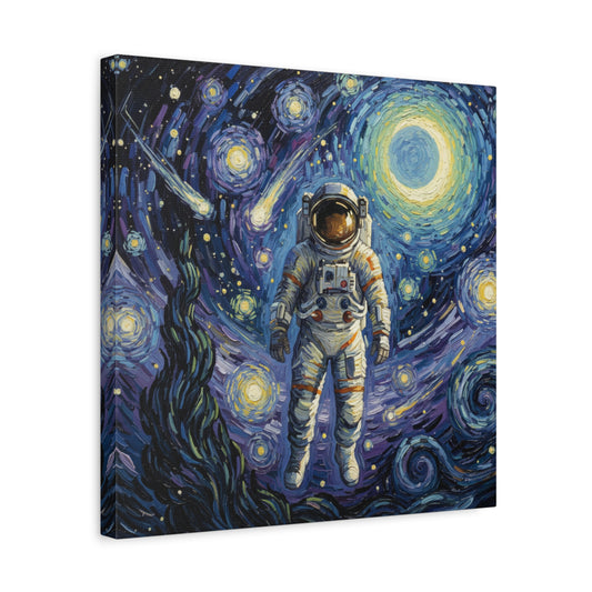 Astronaut - Starry Night Canvas Art, Cosmic Wall Decor, Space-Themed Artwork, Gift for Astronomers, Modern Home Decoration
