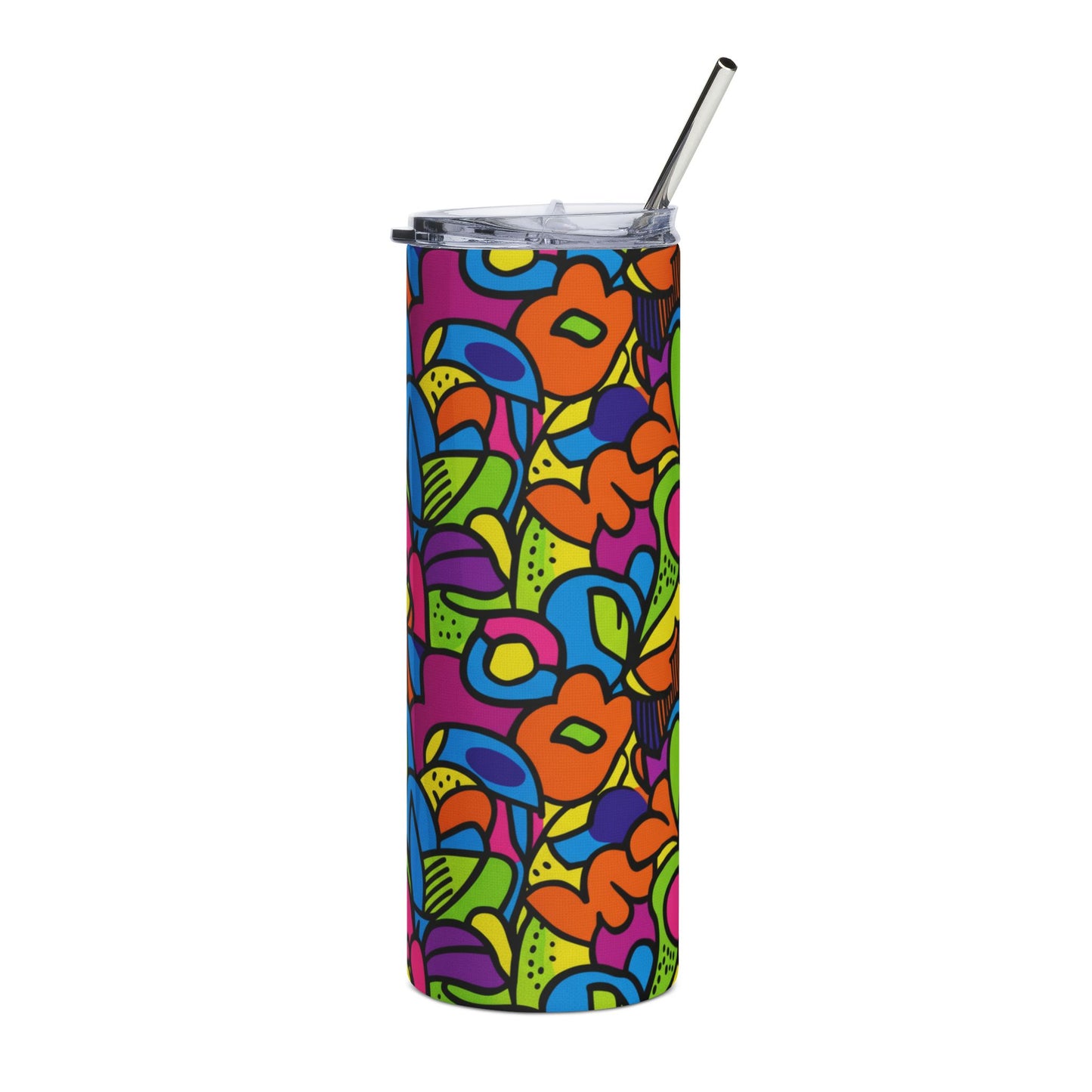 Vibrant Floral Stainless Steel Tumbler, 20oz - Insulated Travel Cup for Drinks, Party Favors, Gifts, Eco-friendly Hydration, Summer [...]