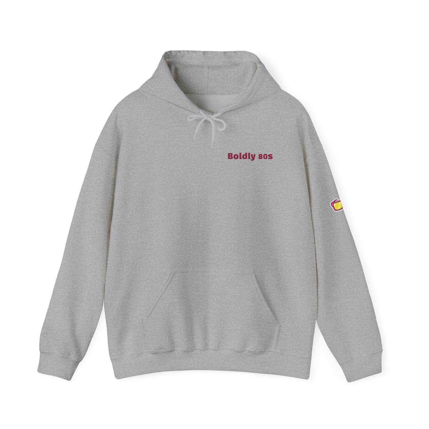 Retro Boombox Hoodie - Boldly 80s, Unisex Casual Wear, Streetwear, Gift for Music Lovers, Vintage Vibe Fashion