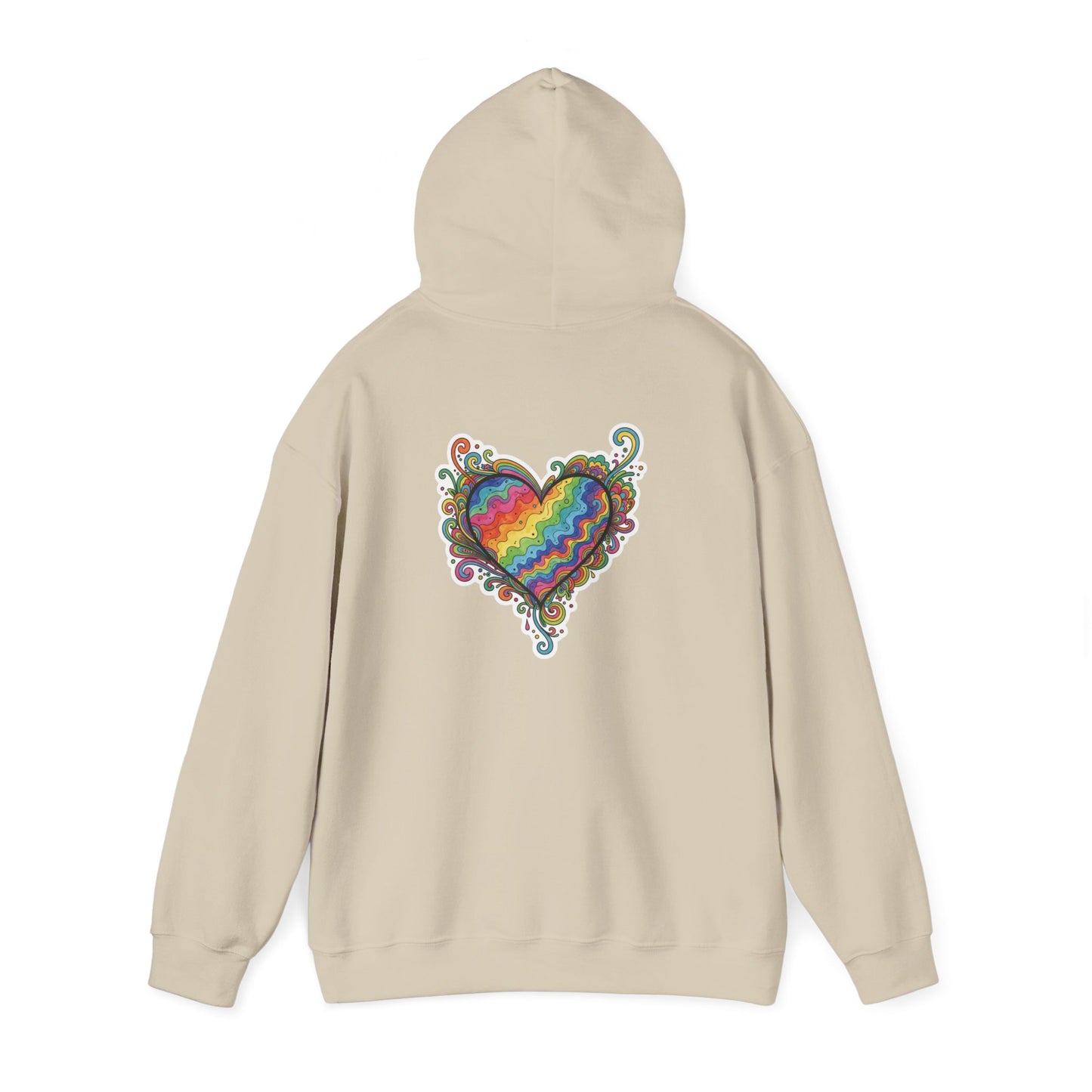 Colorful Love Heart Hooded Sweatshirt - Cozy Unisex Pullover for Valentine's Day, Gift for Friends, Couples Sweatshirt, Casual Wear, [...]