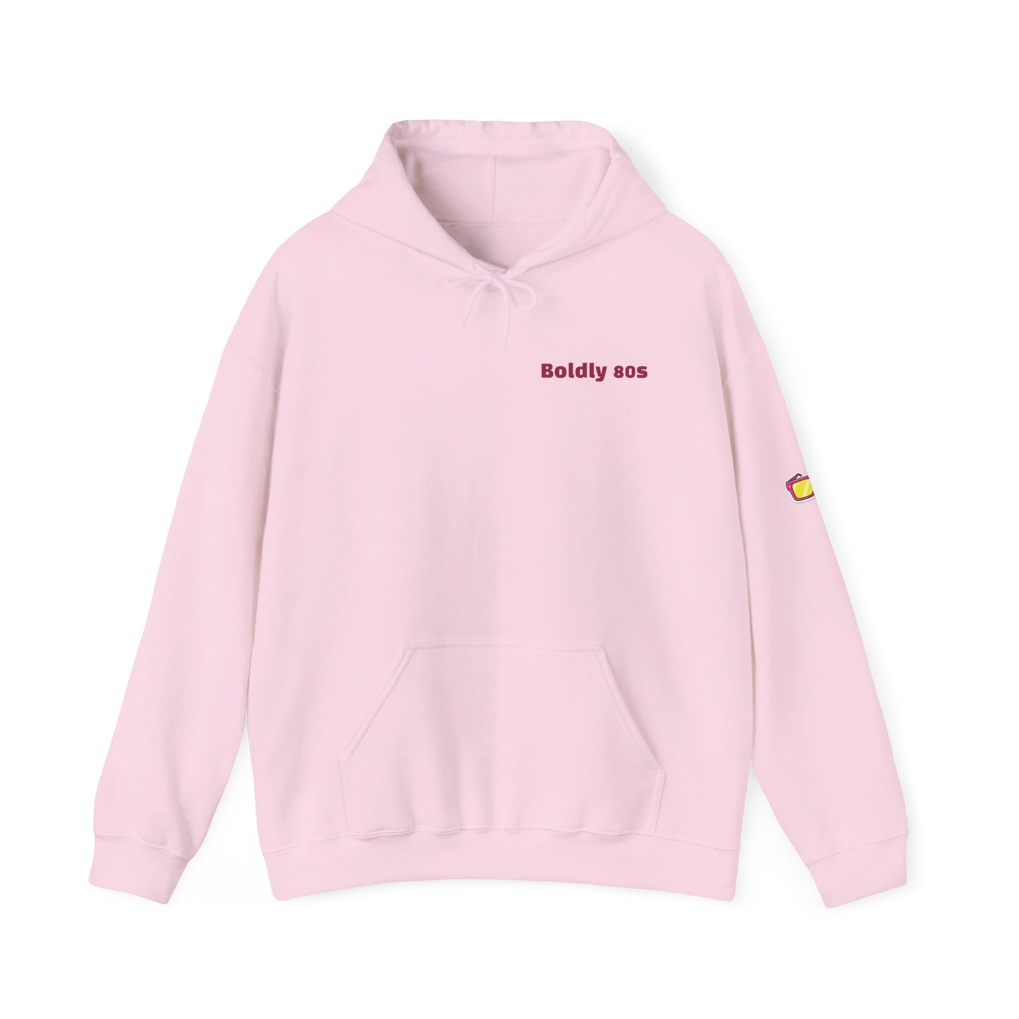 Retro Boombox Hoodie - Boldly 80s, Unisex Casual Wear, Streetwear, Gift for Music Lovers, Vintage Vibe Fashion