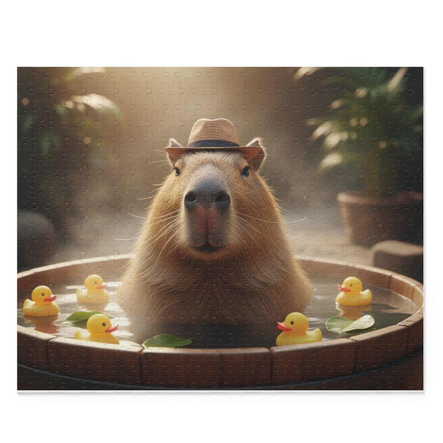 Capybara Relaxation Puzzle - 120, 252, 500-Piece, Fun Gift for Animal Lovers, Cozy Home Decor, Family Game Night, Unique Birthday Present