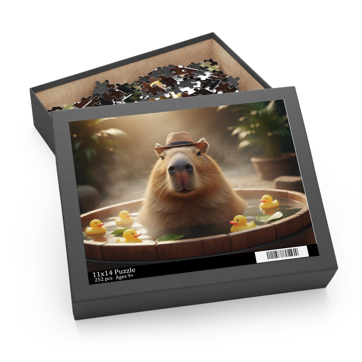 Capybara Relaxation Puzzle - 120, 252, 500-Piece, Fun Gift for Animal Lovers, Cozy Home Decor, Family Game Night, Unique Birthday Present