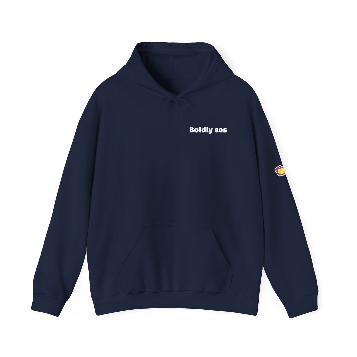 Retro Boombox Hoodie - Boldly 80s, Unisex Casual Wear, Streetwear, Gift for Music Lovers, Vintage Vibe Fashion