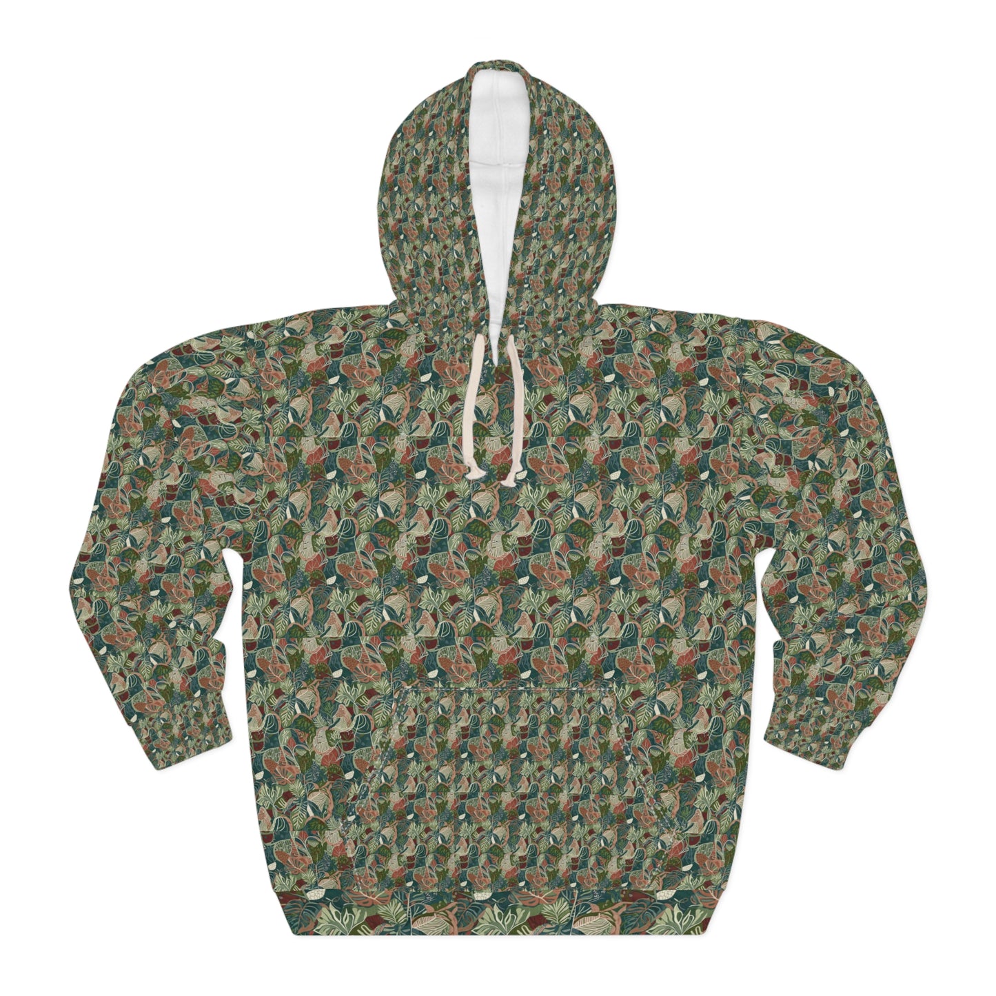 Floral Patterned Unisex Pullover Hoodie | Cozy Layering, Everyday Wear, Gifts for Her, Spring Fashion, Nature Lovers