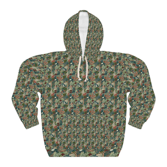 Floral Patterned Unisex Pullover Hoodie | Cozy Layering, Everyday Wear, Gifts for Her, Spring Fashion, Nature Lovers