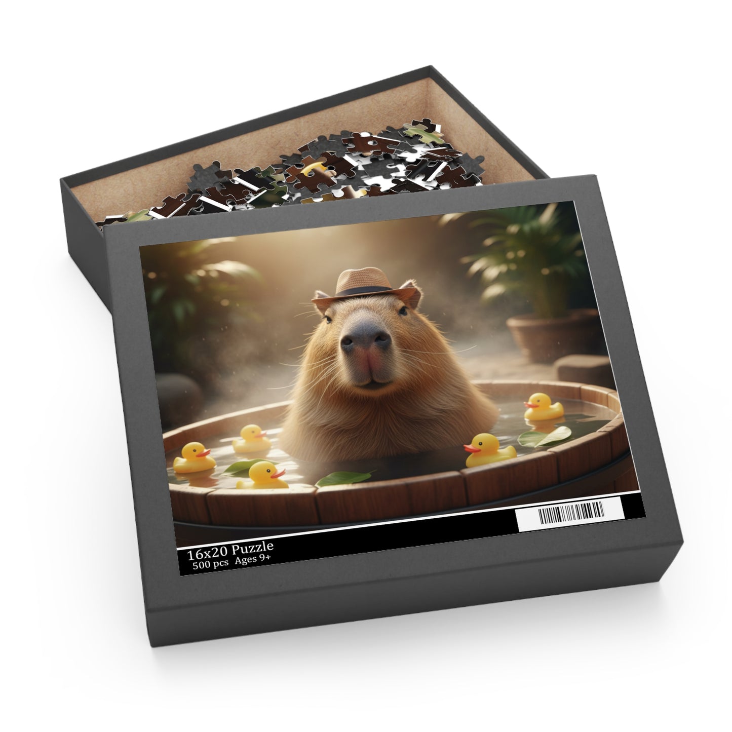 Capybara Relaxation Puzzle - 120, 252, 500-Piece, Fun Gift for Animal Lovers, Cozy Home Decor, Family Game Night, Unique Birthday Present