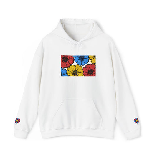 Vibrant Floral Hoodie | Colorful Sweatshirt, Cozy Wear, Gift for Her, Unisex Fashion, Spring Style, Casual Outfit