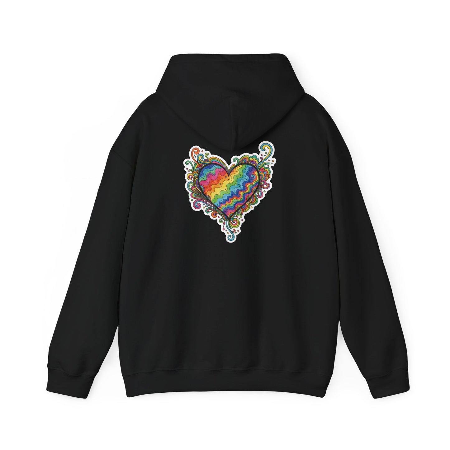 Colorful Love Heart Hooded Sweatshirt - Cozy Unisex Pullover for Valentine's Day, Gift for Friends, Couples Sweatshirt, Casual Wear, [...]