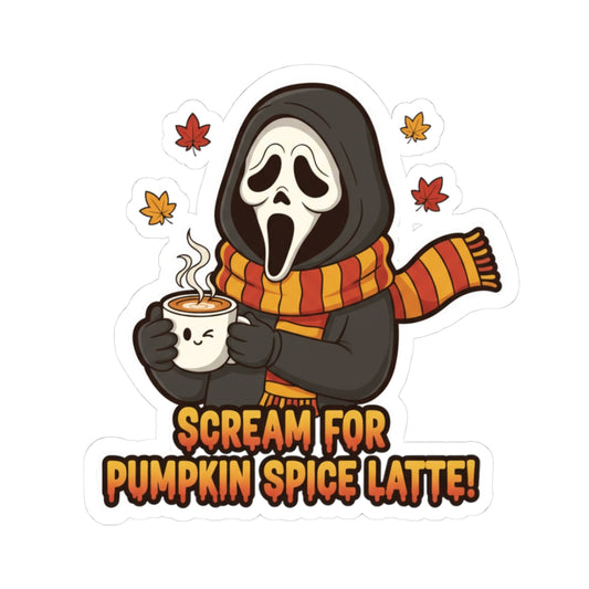 Cozy Fall Kiss-Cut Stickers, Halloween Decor, Pumpkin Spice Latte Stickers, Laptop Stickers, Fall Aesthetic, Gift for Coffee Lovers