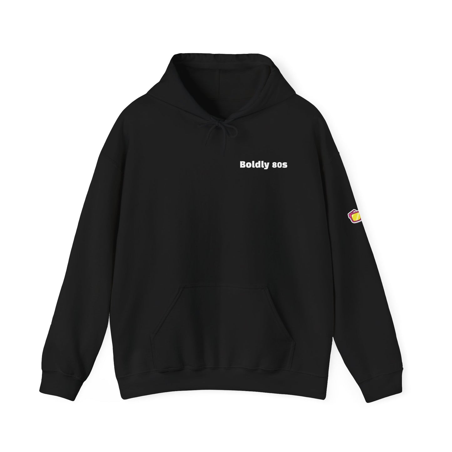 Retro Boombox Hoodie - Boldly 80s, Unisex Casual Wear, Streetwear, Gift for Music Lovers, Vintage Vibe Fashion