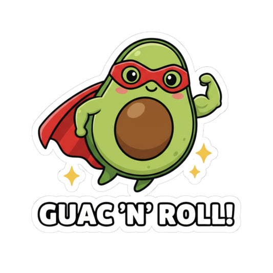 Avocado Superhero Kiss-Cut Stickers - Fun, Whimsical Decor for Laptops, Planners, Gifts, Parties, Food Lovers