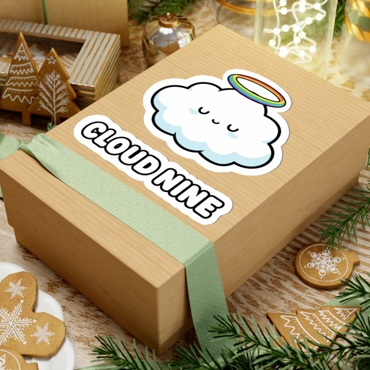 Cute Cloud Nine Stickers, Cloud Stickers, Laptop Decor, Journaling, Kawaii Stickers, Gift for Friends, Cheerful Vibe