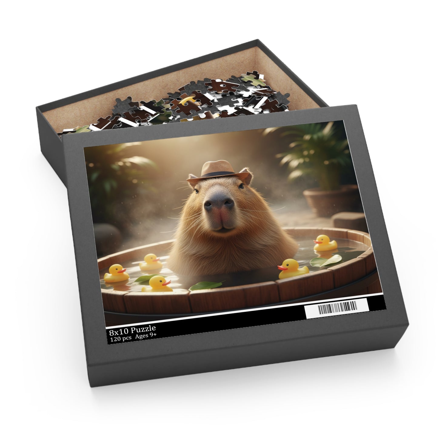 Capybara Relaxation Puzzle - 120, 252, 500-Piece, Fun Gift for Animal Lovers, Cozy Home Decor, Family Game Night, Unique Birthday Present