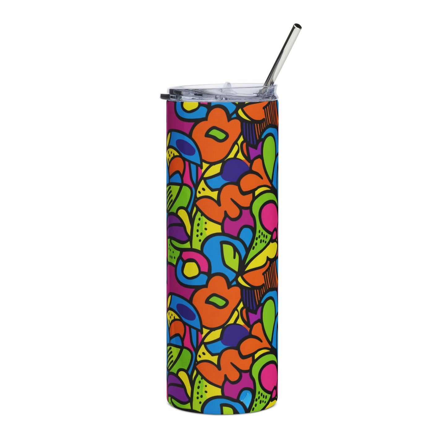 Vibrant Floral Stainless Steel Tumbler, 20oz - Insulated Travel Cup for Drinks, Party Favors, Gifts, Eco-friendly Hydration, Summer [...]