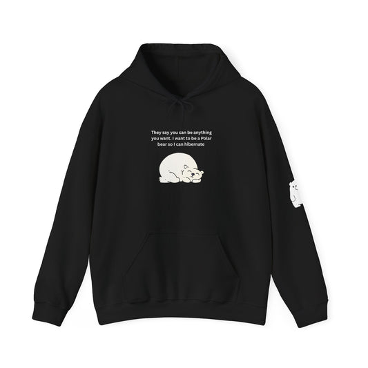 Unisex Heavy Blend™ Printed Hooded Sweatshirt - Polar bear