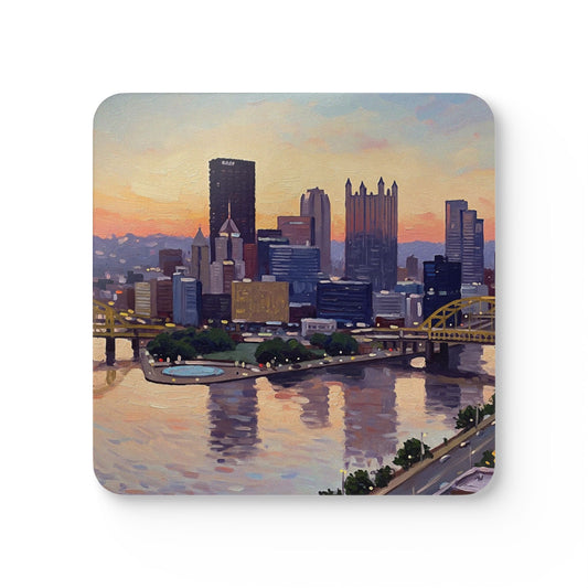 Coaster Set Pittsburgh Skyline