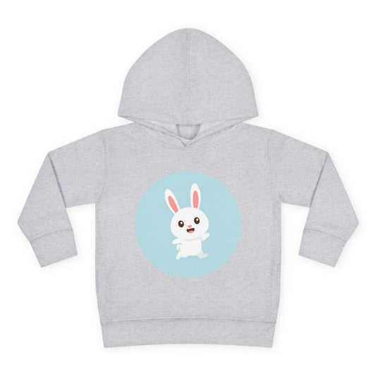Adorable toddler pullover fleece hoodie with cute bunny design, cozy kids' clothing, spring outfits, Easter gifts, playful apparel
