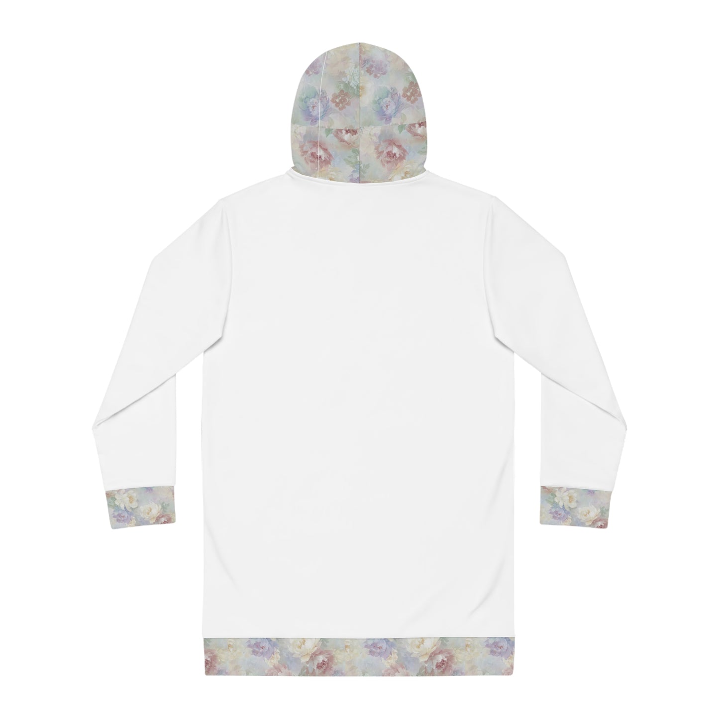 Floral Women's Hoodie Dress, Comfy Oversized Hoodie Dress, Casual Spring Outfit, Gift for Her, Everyday Comfort Dress