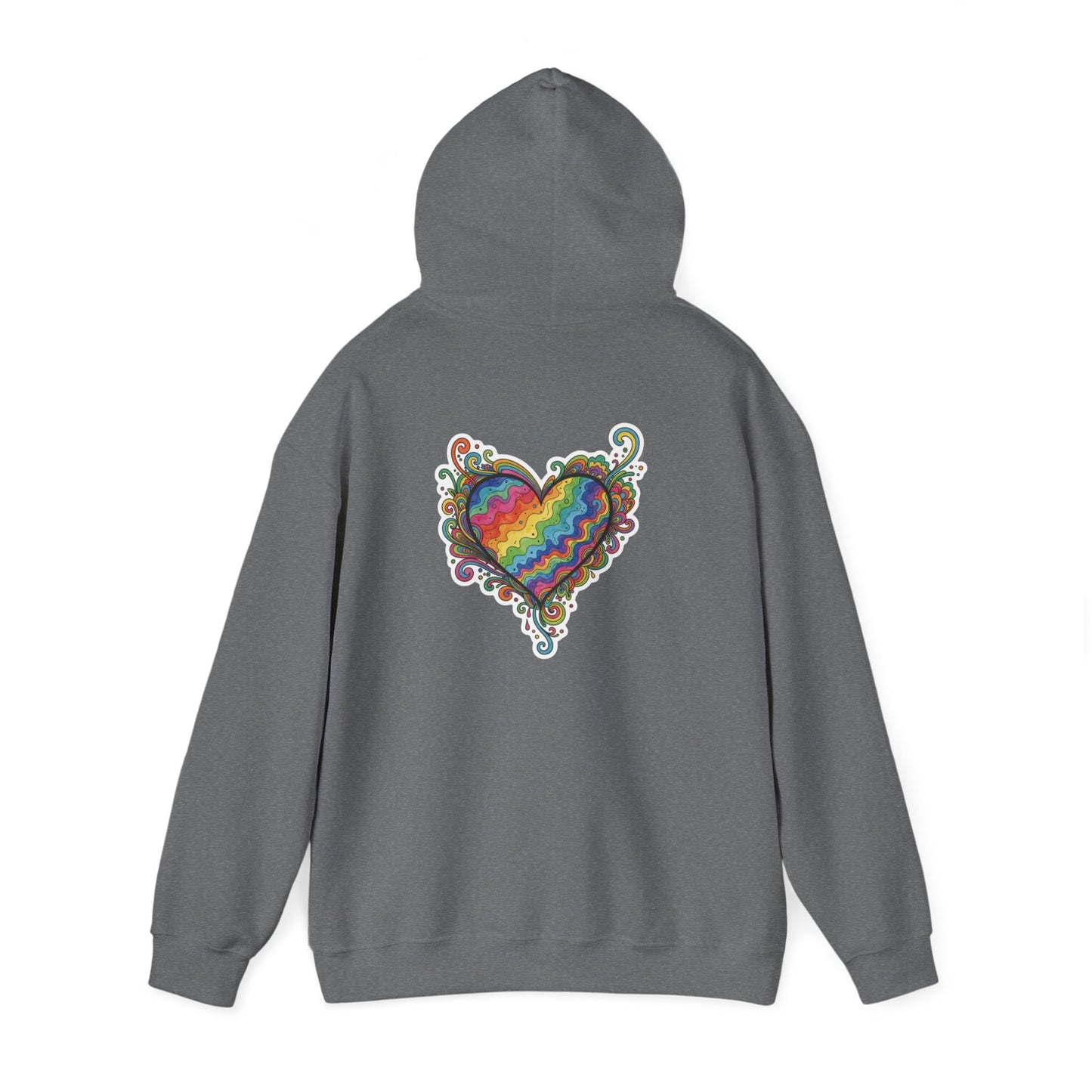 Colorful Love Heart Hooded Sweatshirt - Cozy Unisex Pullover for Valentine's Day, Gift for Friends, Couples Sweatshirt, Casual Wear, [...]